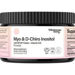 Wholesome Story product front label showing powder jar and branding benefit clarity