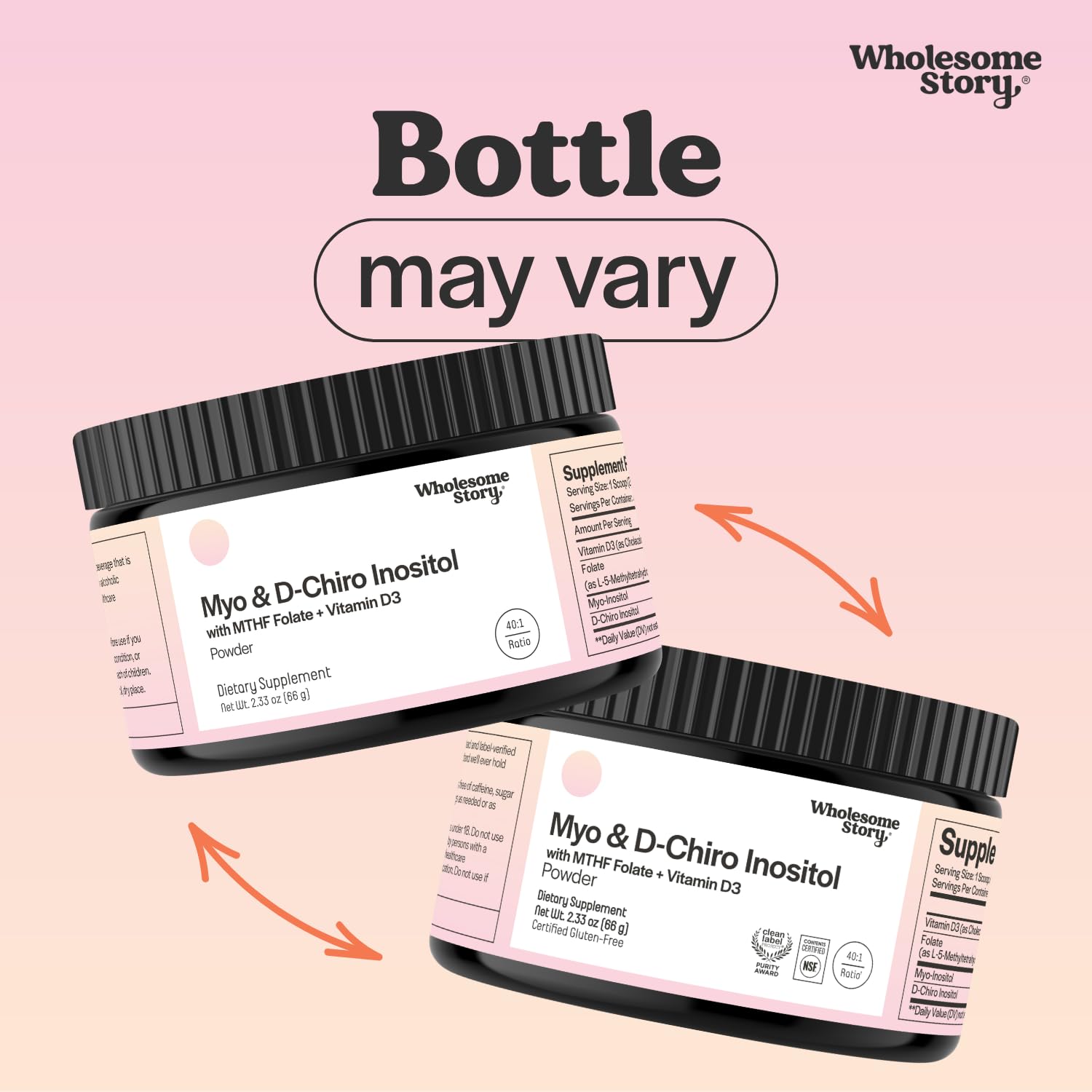 Wholesome Story open container showing fine powder texture and easy mixing benefit