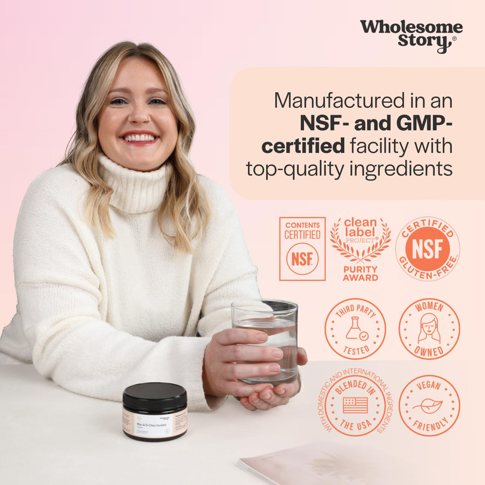 Wholesome Story scoop next to measuring cup for visual serving size guidance