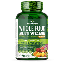 Wholesome Wellness Men's Whole Food Multivitamin bottle