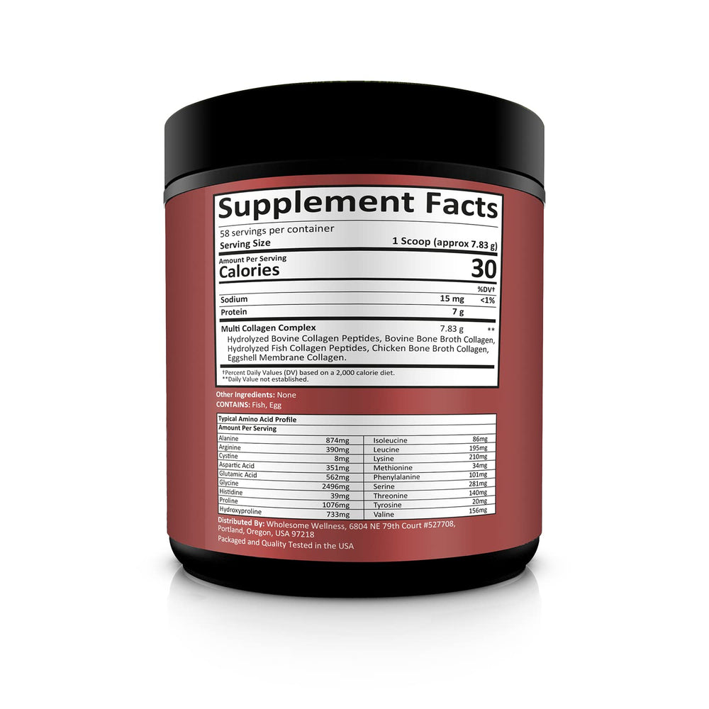 Close-up of hydrolyzed collagen powder texture