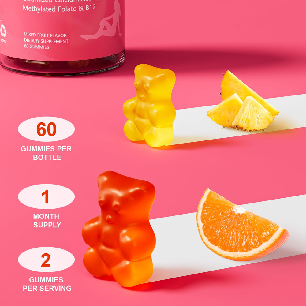 Close-up of Whoyun Calcium Gummies for Women gummies