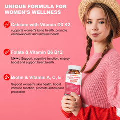 Whoyun Calcium Gummies for Women nutrition facts panel