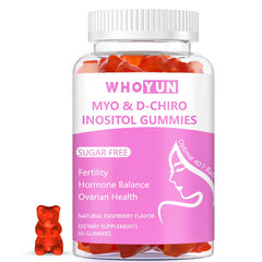 Whoyun front packaging showing raspberry gummies and sugar-free benefit