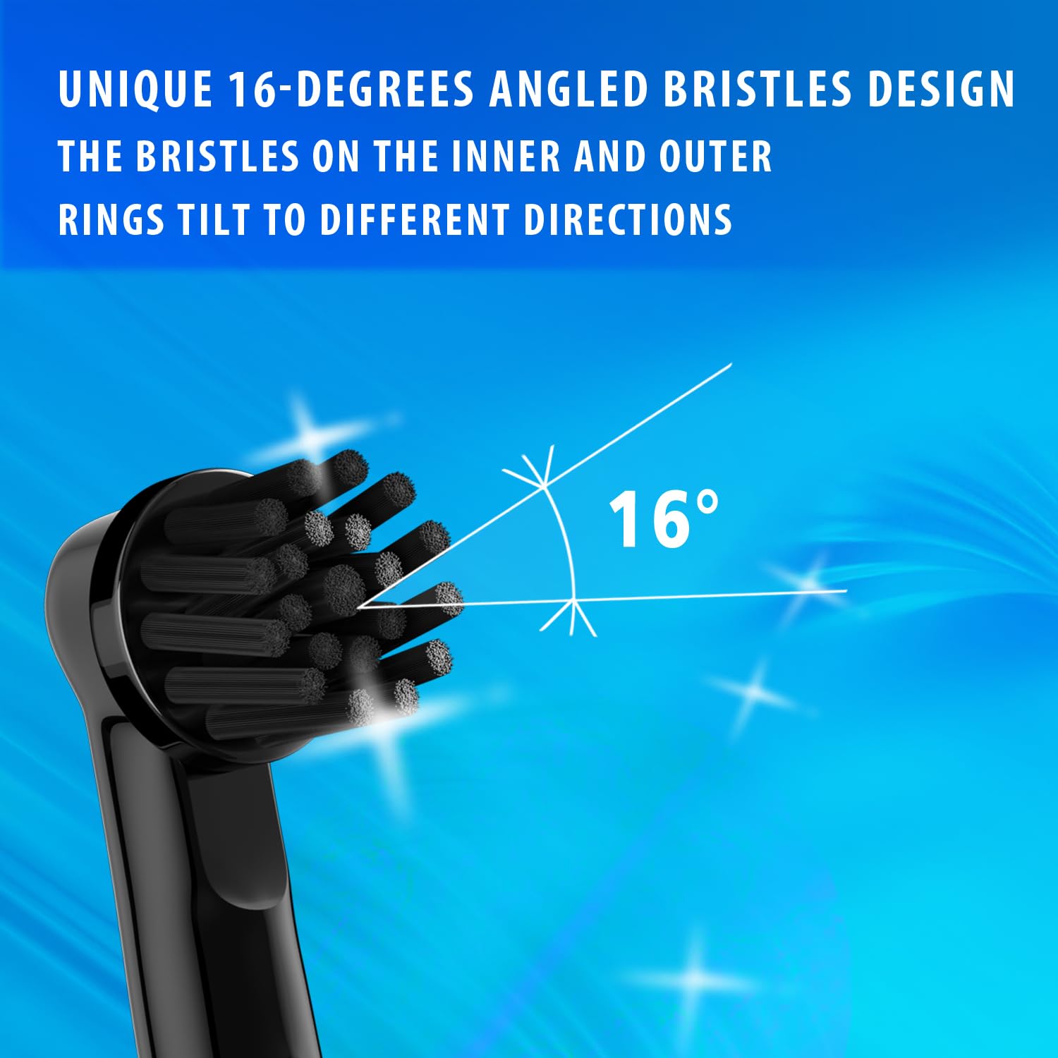 End-rounded Dupont bristles on WHUPPSI replacement head