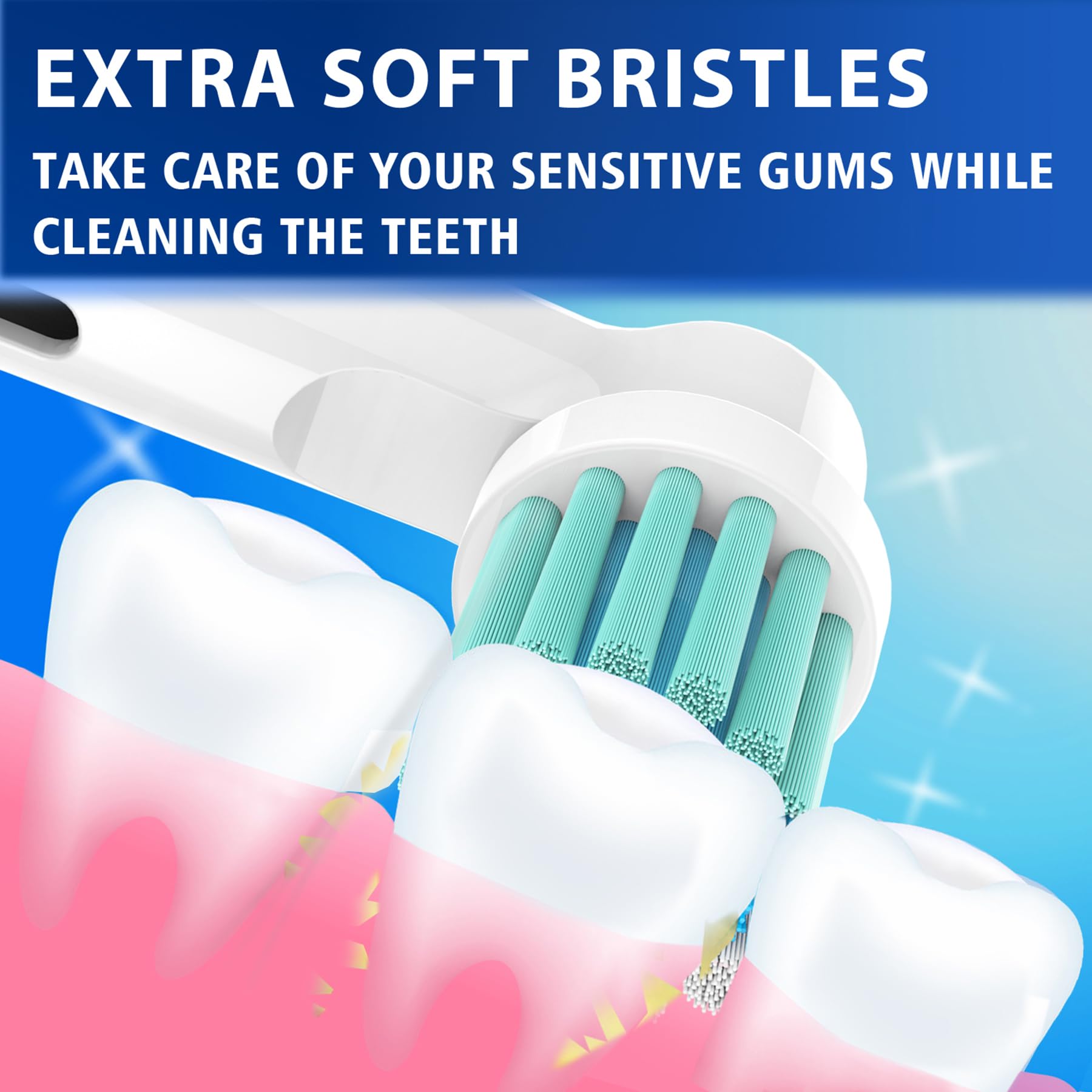 Whuppsi brush heads compatible with Oral-B electric toothbrushes