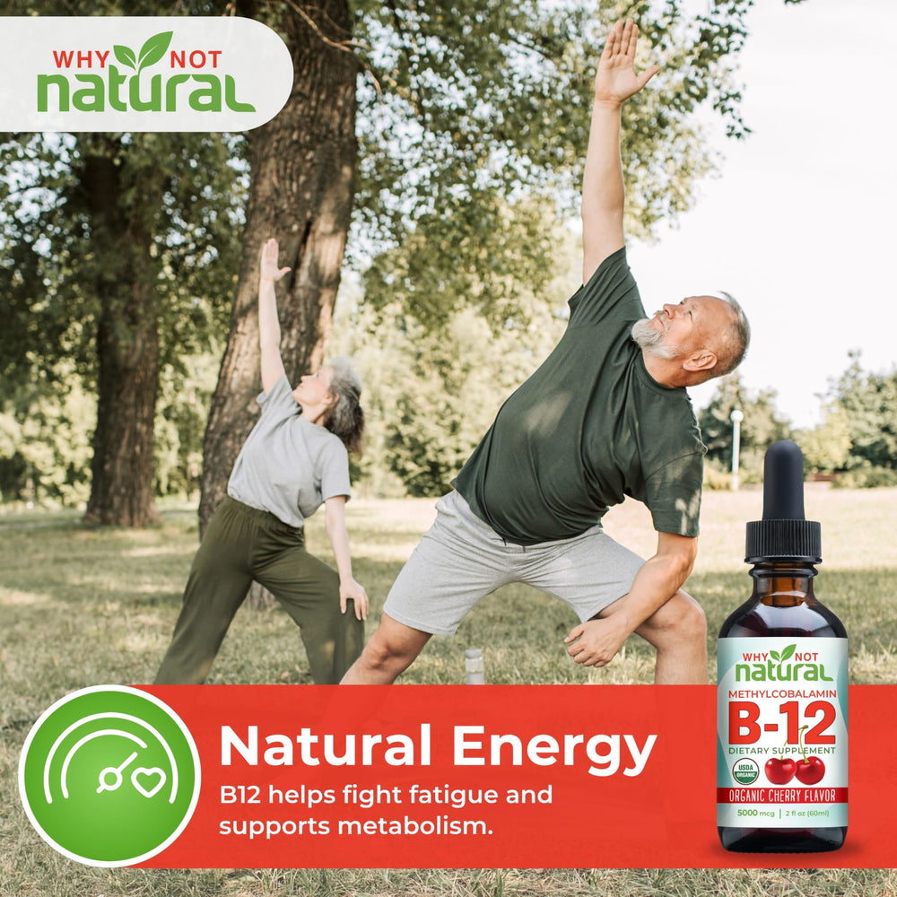 Why Not Natural B12 packaging and product information
