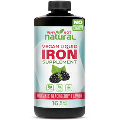 Why Not Natural Liquid Iron Supplement bottle – 16 oz