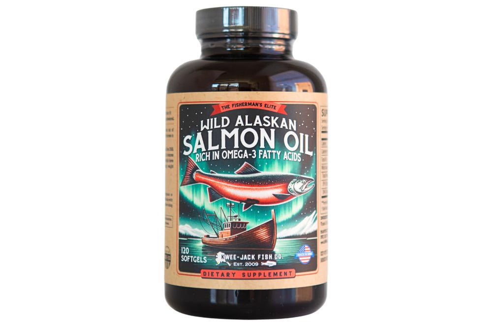 Bottle of Wild Alaskan Salmon Oil 120 softgels 1000mg
