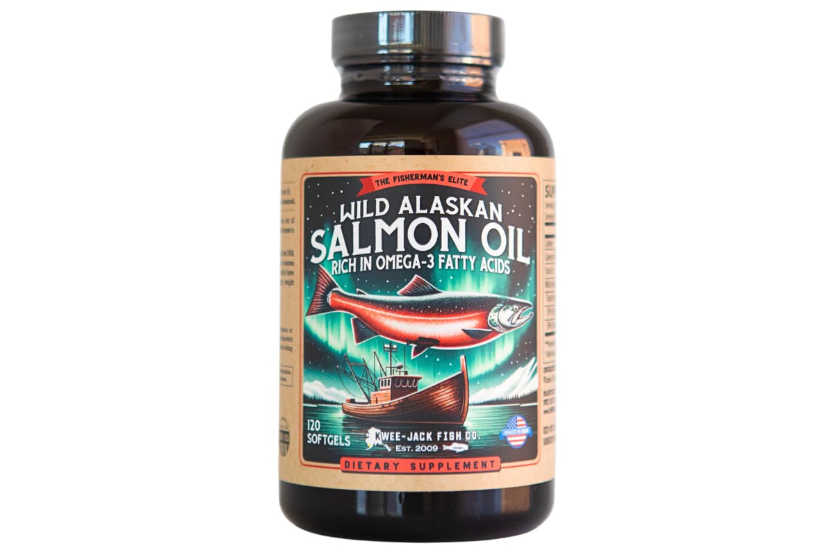 Bottle of Wild Alaskan Salmon Oil 120 softgels 1000mg