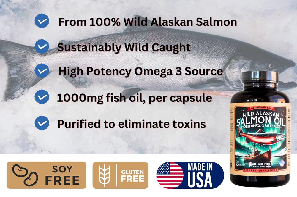 Omega-3 DHA and EPA from wild Alaskan salmon oil