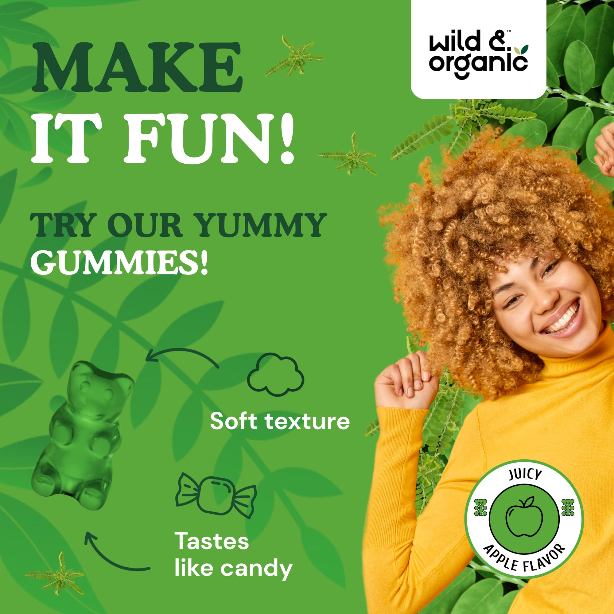 Wild & Organic Chanca Piedra gummies bottle-dispense demonstrating easy daily use.