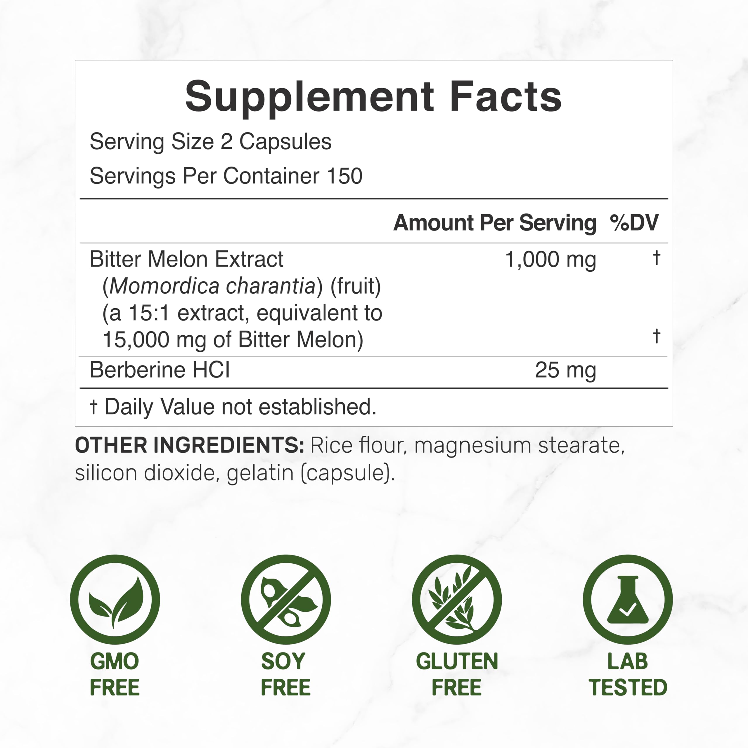 15:1 wild bitter melon fruit extract with Berberine HCL