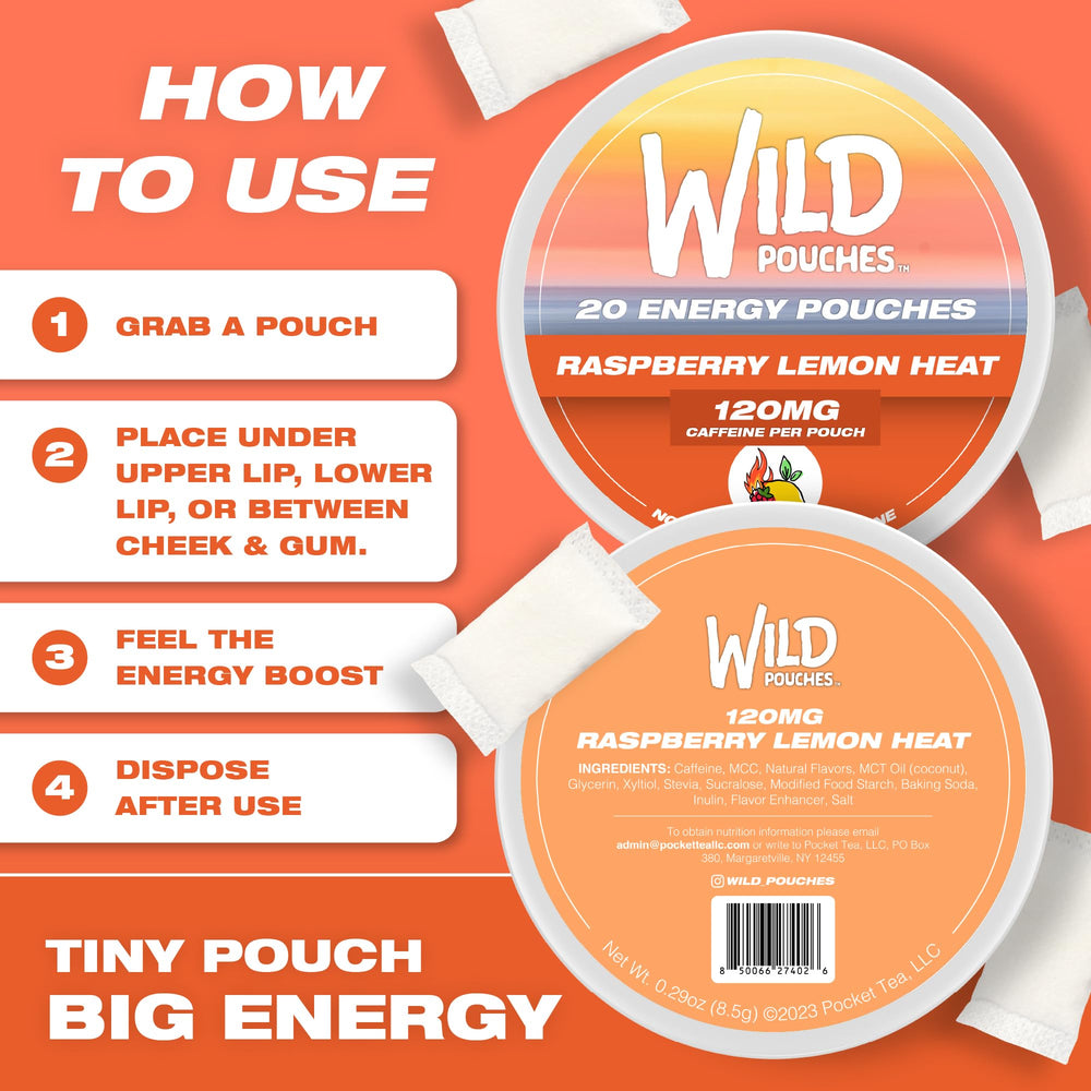 Nicotine-free caffeine pouches by Wild – energy pouches