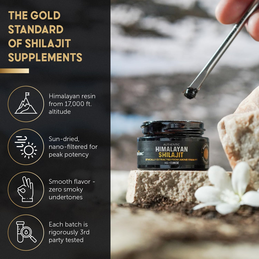 Wild-crafted Himalayan Shilajit from high-altitude region