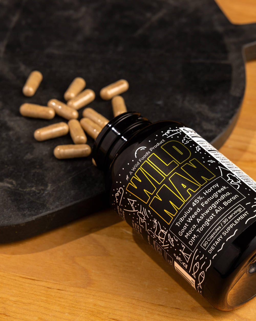 Natural ingredients used in Wild Foods Herbal Stack for Man