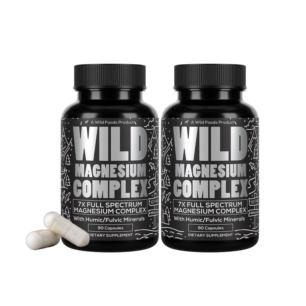 Hero image showing Wild Foods Magnesium Complex 90-capsule pack (Pack of 2)