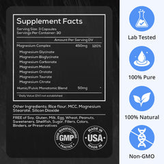 90 magnesium capsules visible inside the bottle