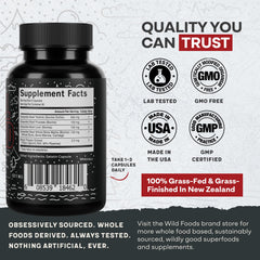 Gluten-free, soy-free, GMO-free certification label on bottle