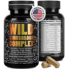 Wild Foods Mushroom Complex bottle with 60 capsules