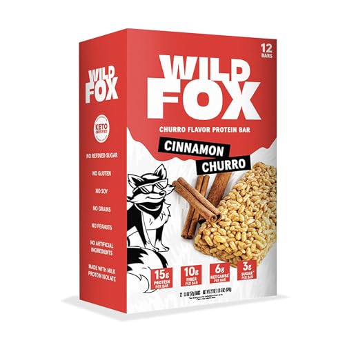 Wild Fox Cinnamon Churro Protein Bar - front view