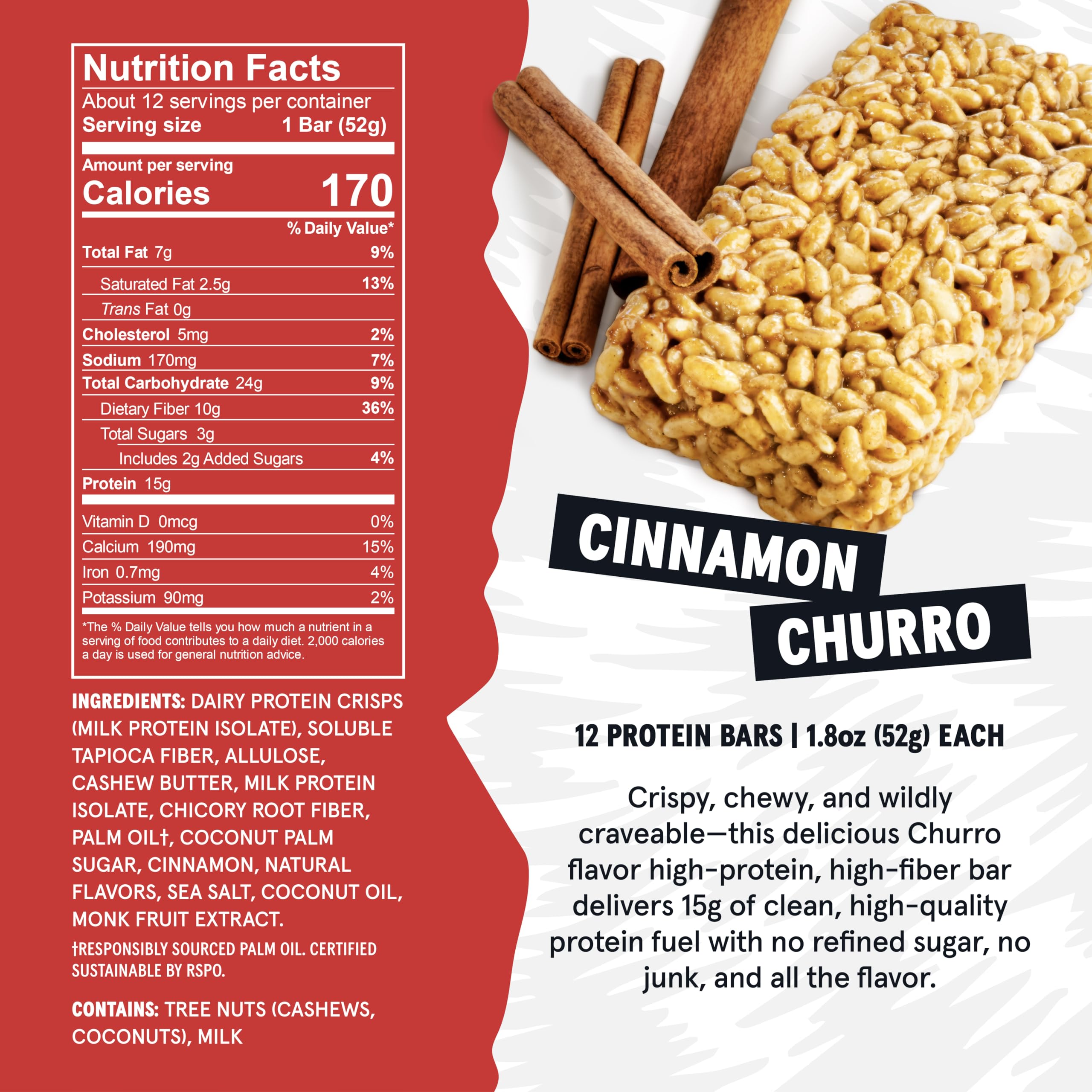 Wild Fox Cinnamon Churro pack highlighting clean nutrition and keto-friendly snack