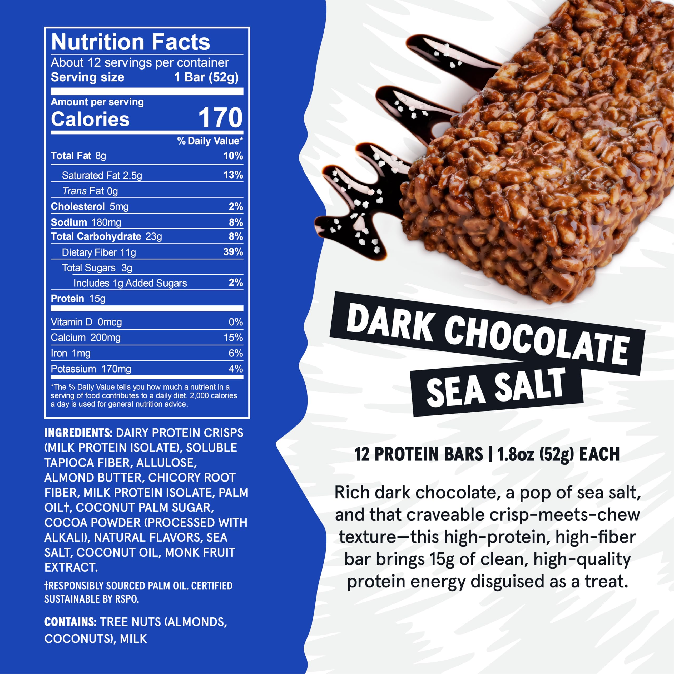 Wild Fox Protein Bars dark chocolate sea salt packaging emphasizes clean ingredients for on-the-go snacking.