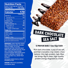 Wild Fox Protein Bars dark chocolate sea salt packaging emphasizes clean ingredients for on-the-go snacking.