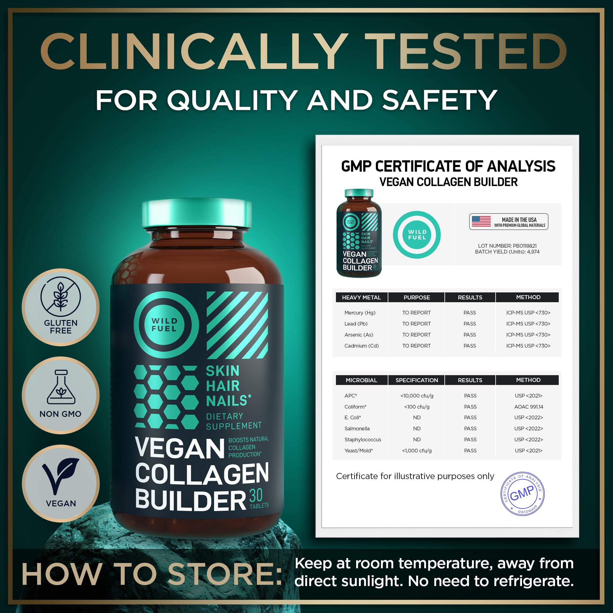 Organic superfood blend included in the supplement