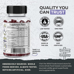 Close-up of Wild Kids Calm Gummies berry-flavored chewables