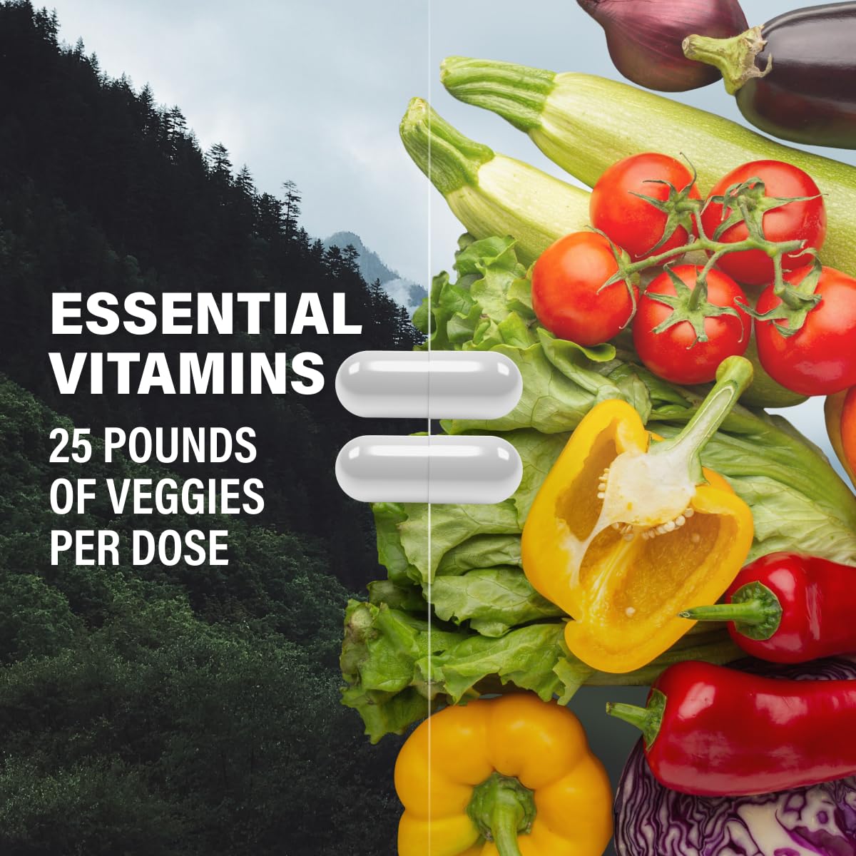 Bottle side view showing product label