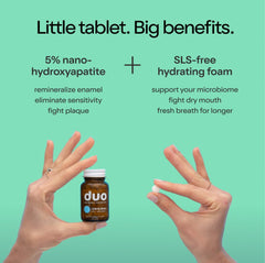 Wild mint and sage flavor toothpaste tablets