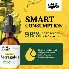 Glycerin-based astragalus tincture ingredients close-up