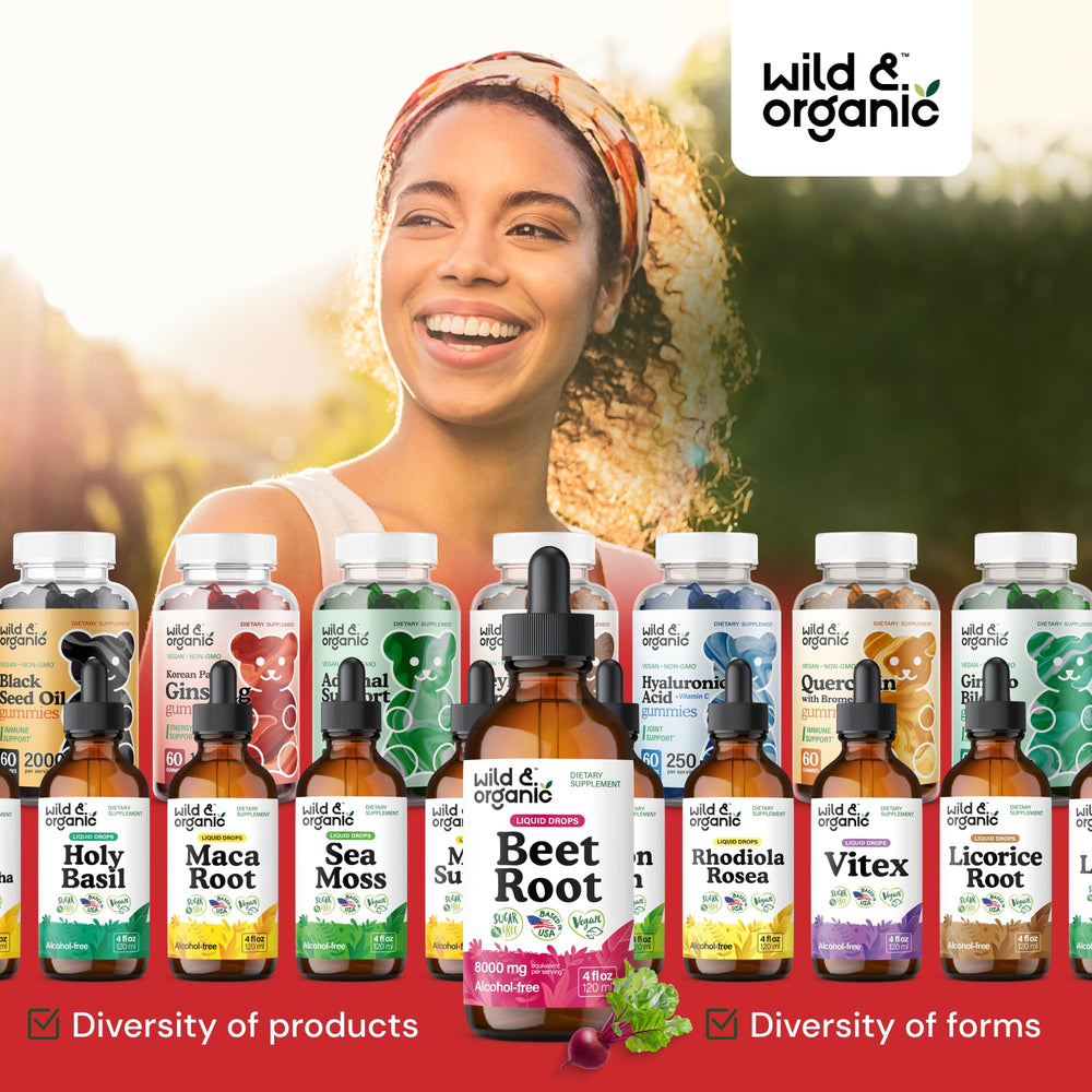 Alcohol-free glycerin-based beet root extract bottle