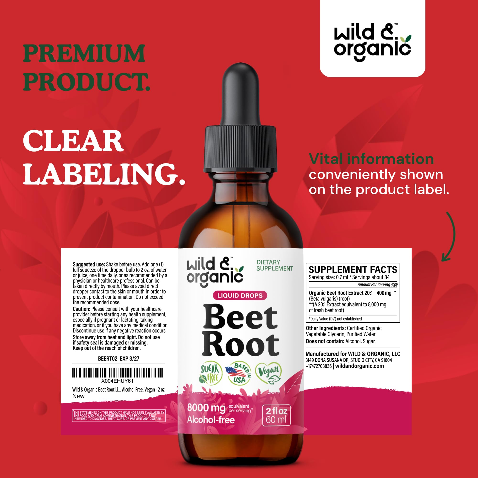 84-day supply visual for a 2 fl oz beet root tincture bottle