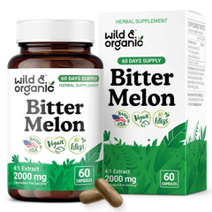 Bottle of Wild & Organic Bitter Melon Capsules 60-count
