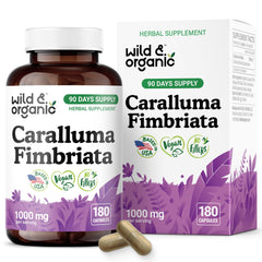 Bottle of Wild & Organic Caralluma Fimbriata 1000 mg capsules