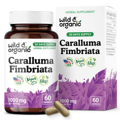 Bottle of Wild & Organic Caralluma Fimbriata capsules 1000 mg