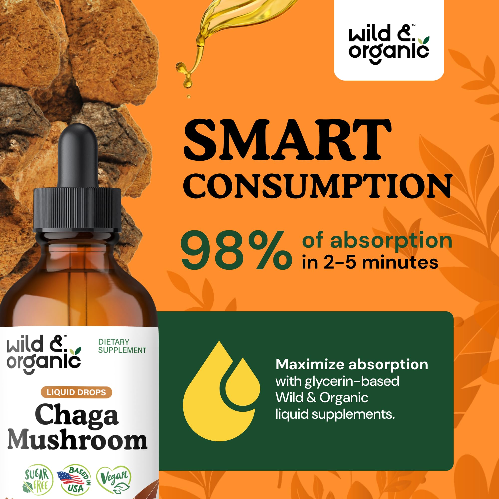 Pouring chaga tincture into a glass