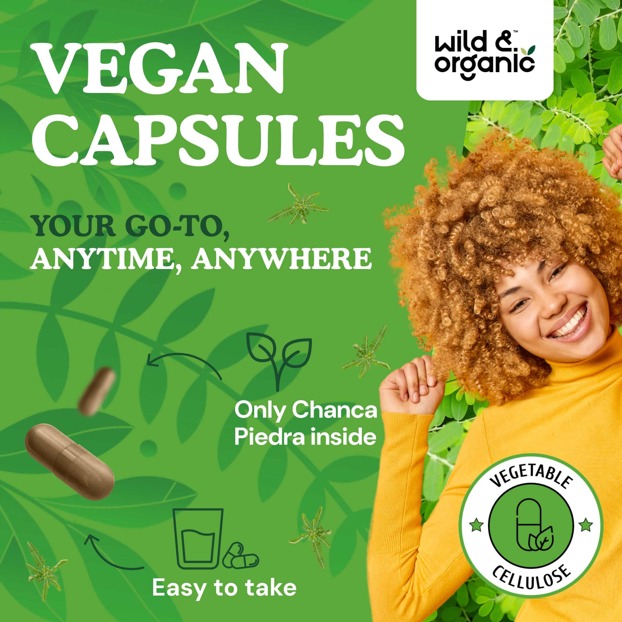 Ingredients and labeling for Wild & Organic Chanca Piedra
