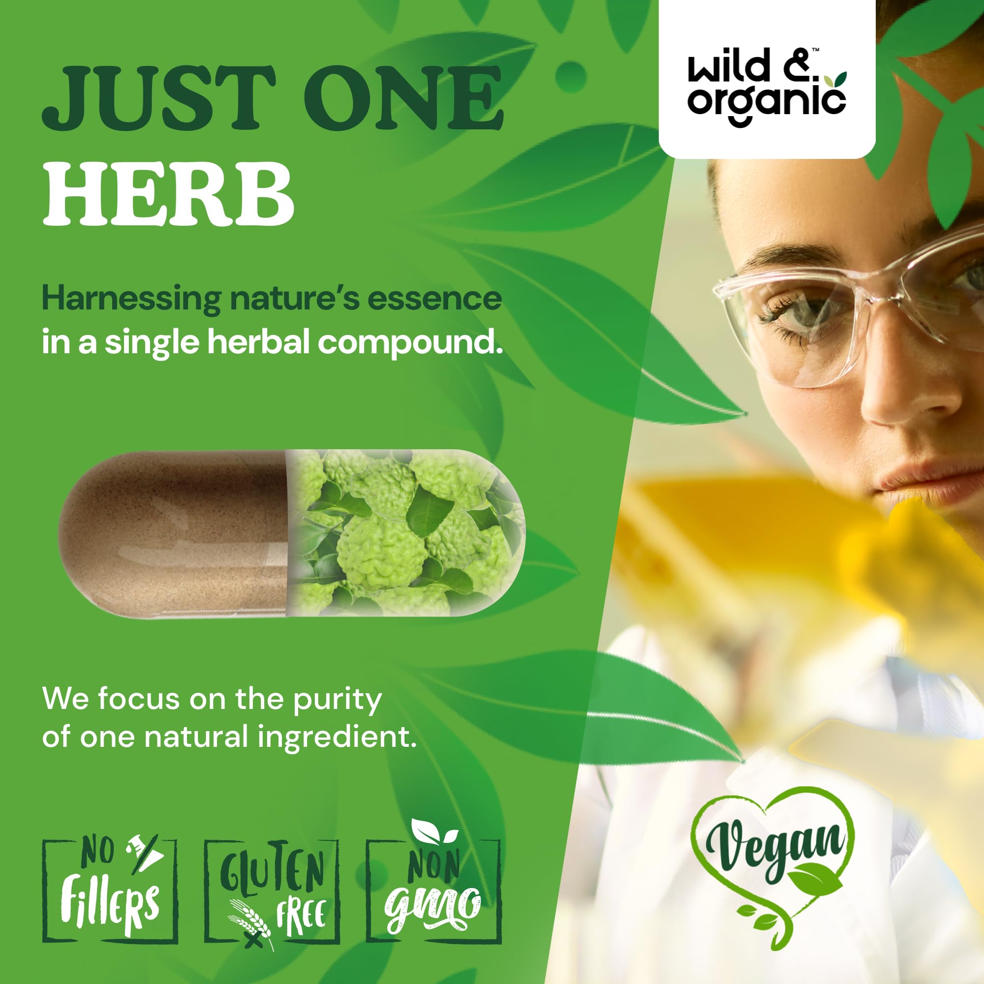 No fillers and non-GMO highlights on label