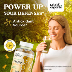 Close-up of banana-flavored CoQ10 gummy