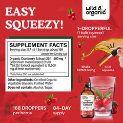 Dropper dispensing cranberry concentrate