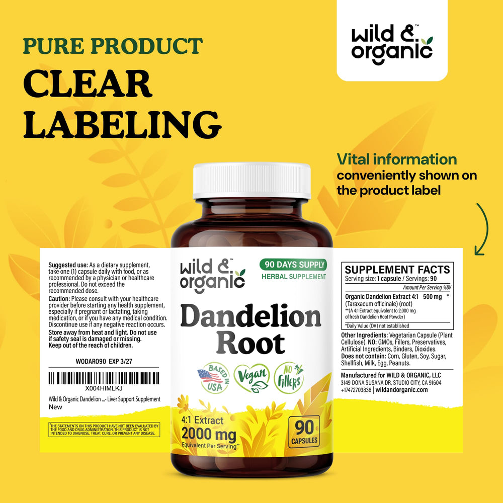Lifestyle image with capsules and fresh dandelion leaves