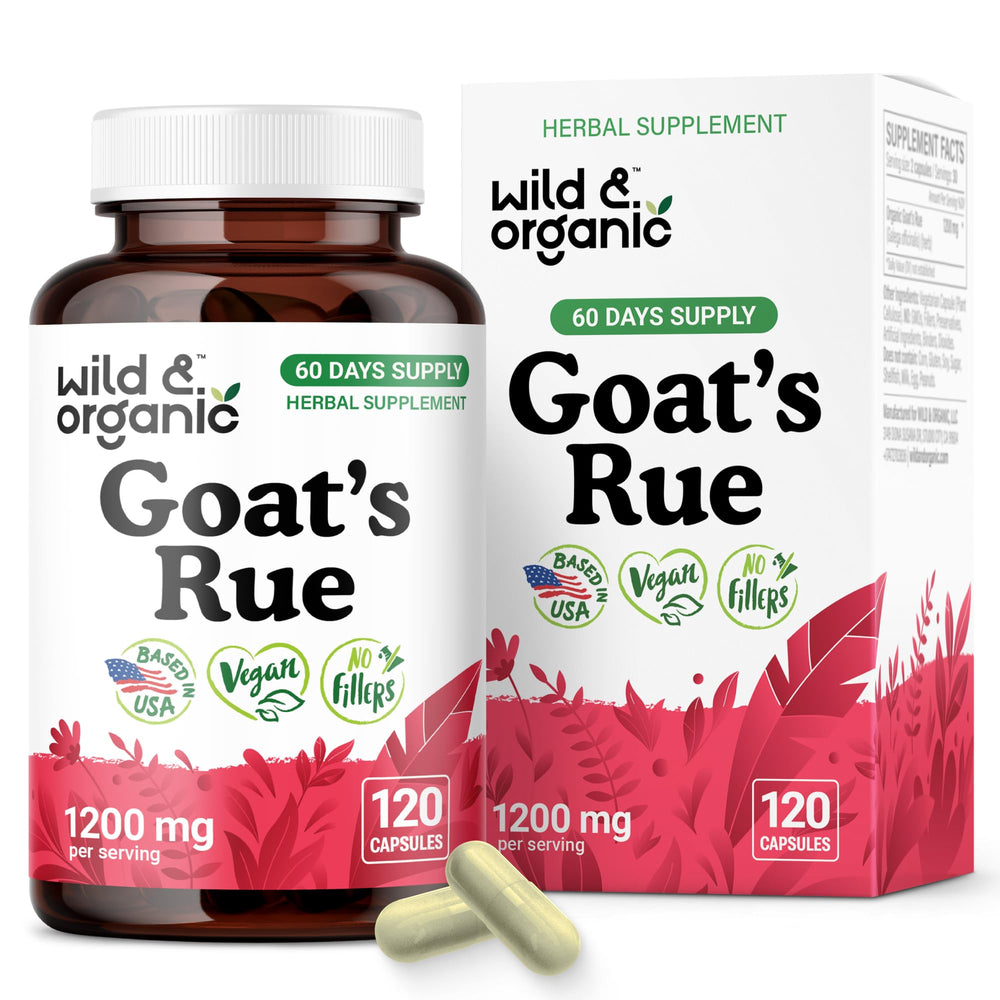 Wild & Organic Goats Rue Capsules bottle front view