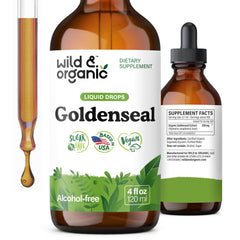 Wild & Organic Goldenseal Tincture 4 oz bottle