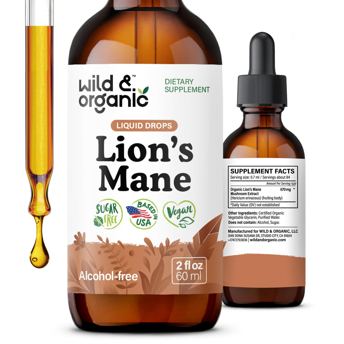Hero image for Wild & Organic Lions Mane Liquid Drops