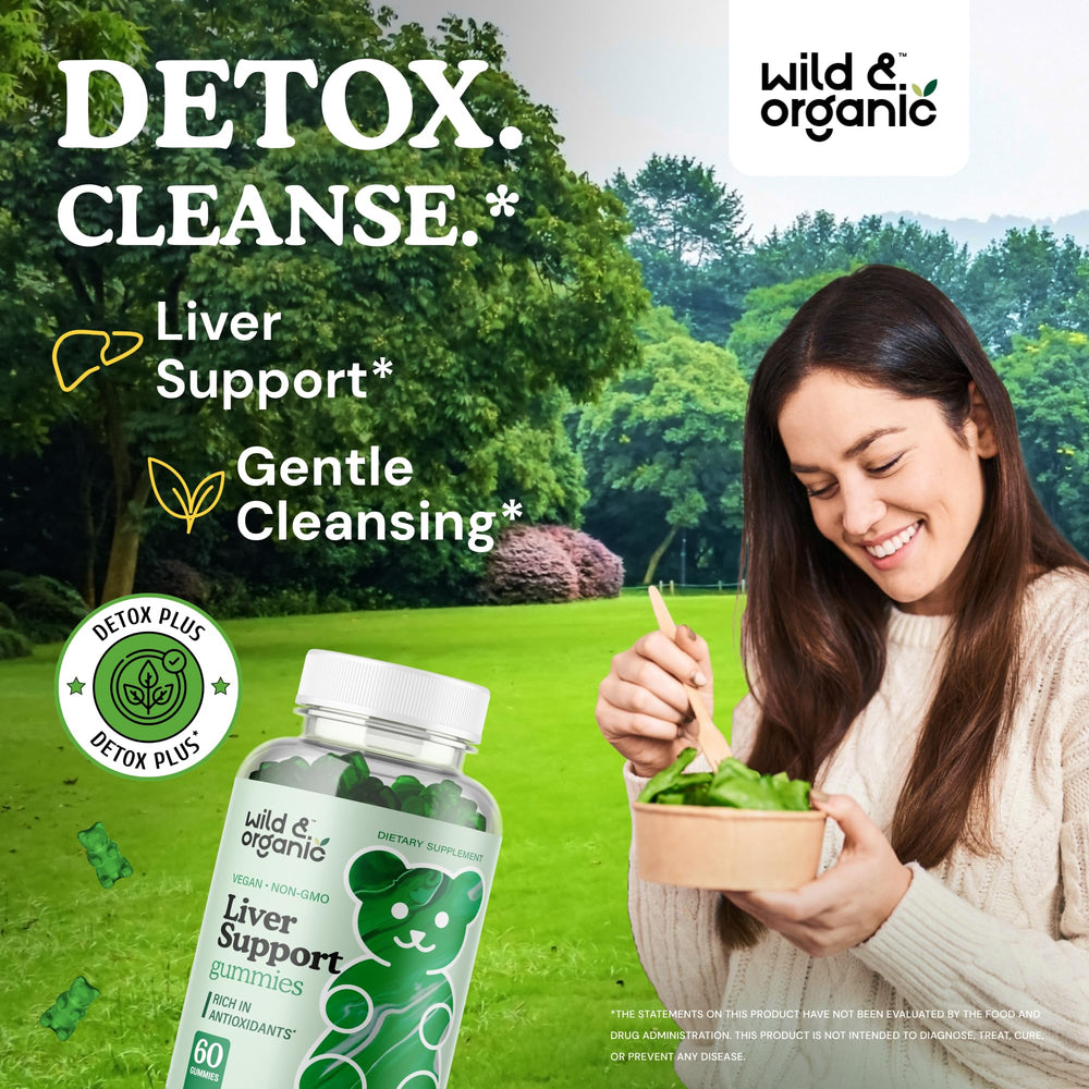 Front packaging of Wild & Organic Liver Support Gummies