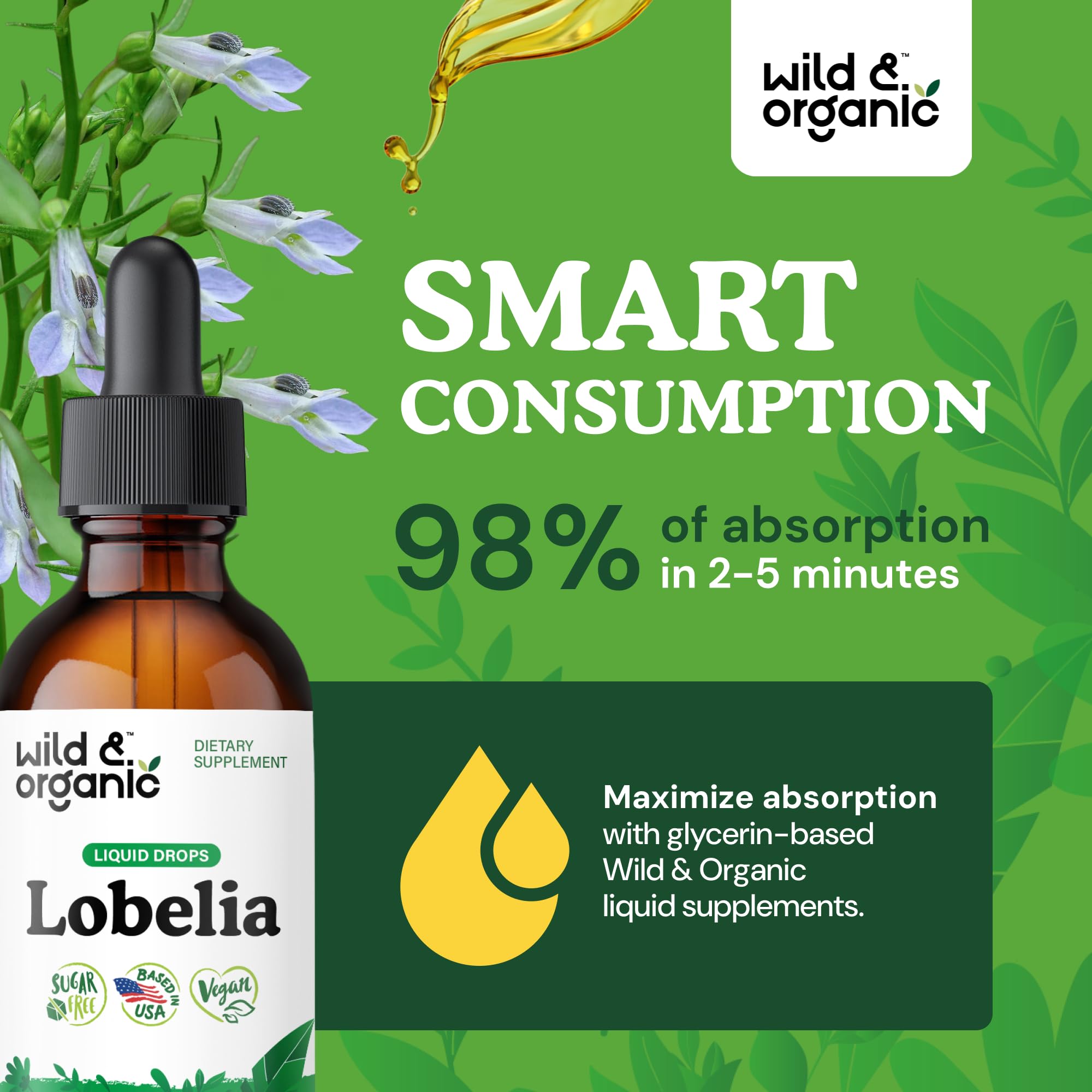 Ingredient label reveals vegan GMO-free formula for clean herbal use