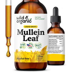 Bottle of Wild & Organic Mullein Drops, 2 fl oz